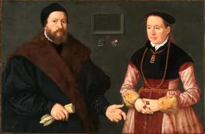 Doppelbildnis Balthasar Dorrer Und Seine Zweite Gattin Magdalena Bayerin