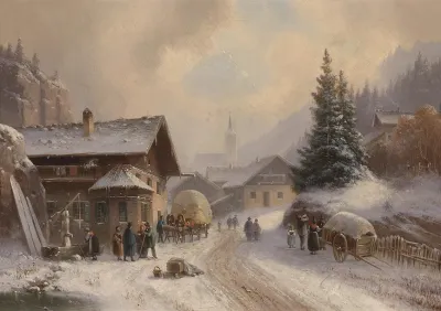 Dorfstrase Im Winter