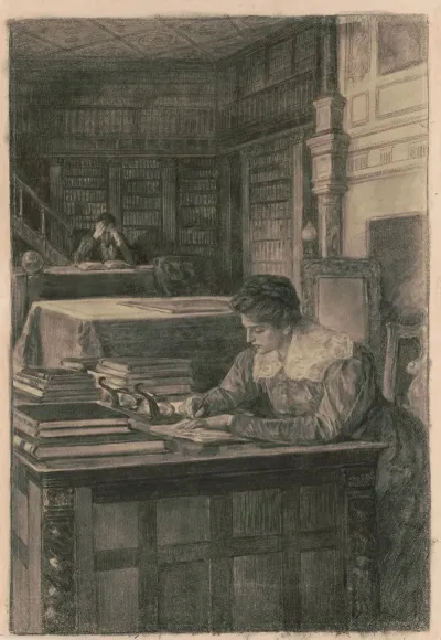 Dorothea Busy In The Old Library