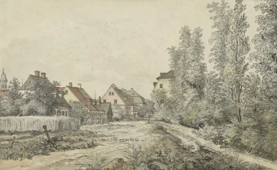 Dorpsweg Met Huizen