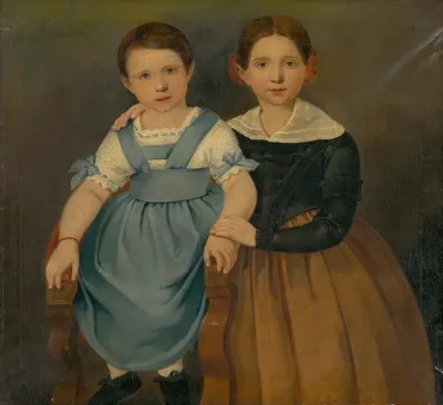 Double Portrait Of Girls