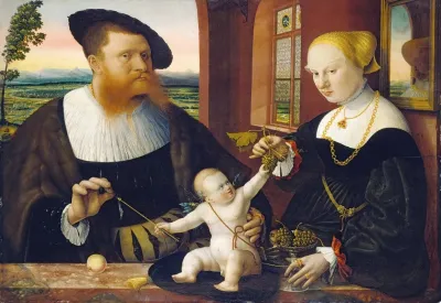 Double Portrait Of Justinian Von Holzhausen And His Wife Anna Nee Furstenberg