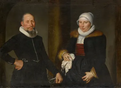 Double Portrait Of Lienhard Lutzelmann And His Wife Margreth Wohnlich