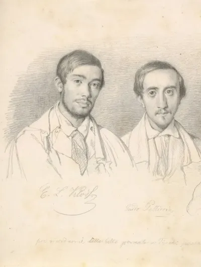 Double Portrait Of The Artists E F Kloss And G Pellicia
