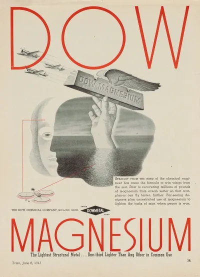 Dow Magnesium The Lightest Structural Metal One Third Lighter Than Any Other In Common Use