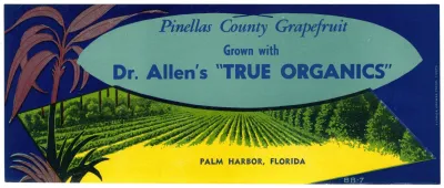 Dr Allens True Organics Grapefruit Label