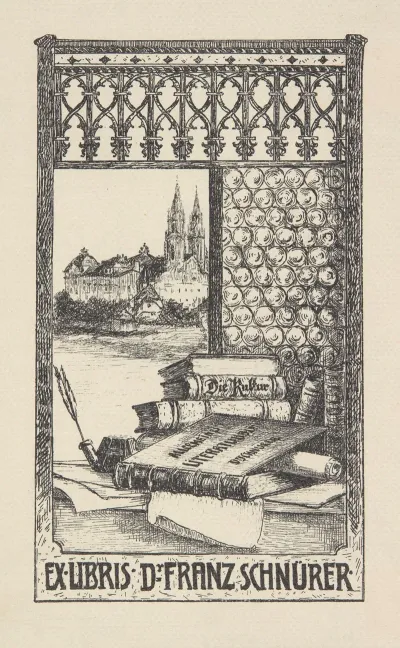 Dr Franz Schnurer 1859 1942 Ekslibris