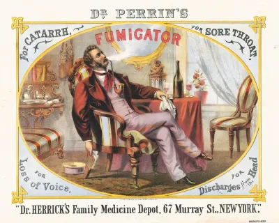 Dr Perrins Fumigator For Catarrh For Sore Throat For Loss Of Voice For Discharges From The Head