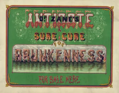 Dr Zanes Antidote A Sure Cure For Drunkeness For Sale Here