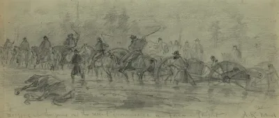 Dragging Up The Guns On The Recent Reconnoisance In Force Night 1864