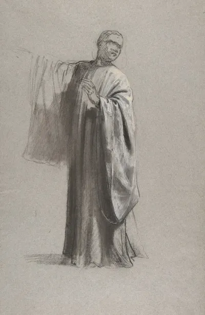 Drapery Study For A Cleric Lower Register