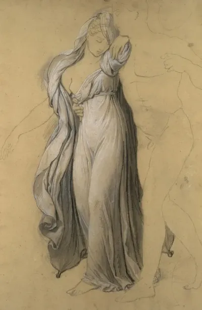 Drapery Study For Castor And Pollux Freeing Helen