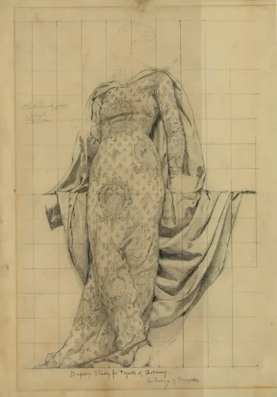 Drapery Study For Figure Of Botany