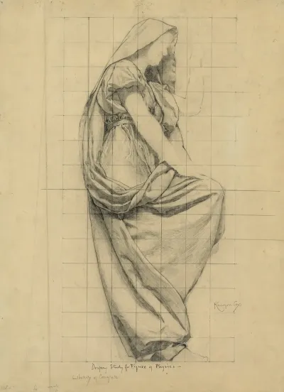 Drapery Study For Figure Of Physics