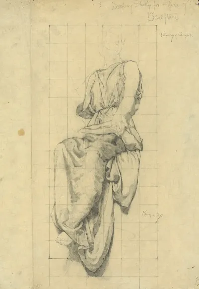 Drapery Study For Figure Of Sculpture
