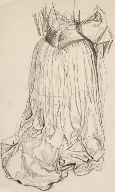 Drapery Study For Galahad Departs In The Quest Of The Holy Grail Mural Series At Boston Public Library 2