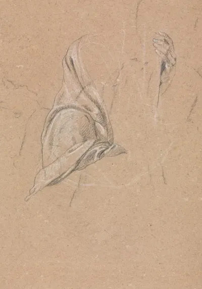 Drapery Study With Left Hand 2