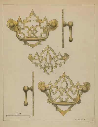 Drawer Pulls And Key Plate