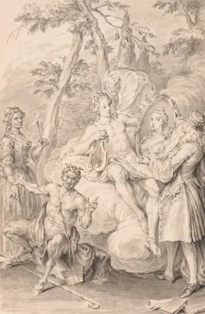 Drawing For A Frontispiece The Toast
