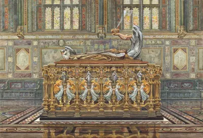 Drawing For Alfred Gilberts Project For The Tomb Of The Duke Of Clarence