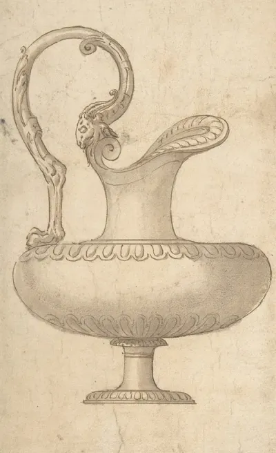 Drawing Of A Ewer In Antique Style
