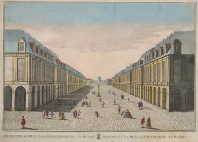 Drawing Of A Square In St Petersburg Russia