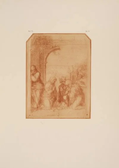 Drawing Of Adoration Of The Shepherds