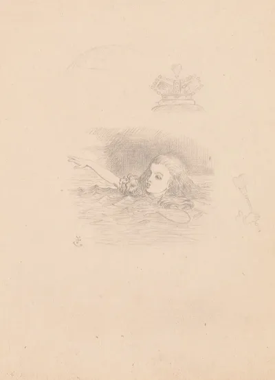 Drawing Of Alice Swimming