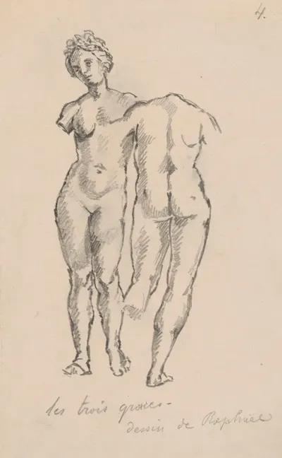 Drawing Of Raphaels Three Graces
