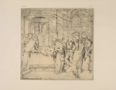 Drawing Of Scene In Temple At Jerusalem