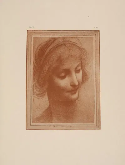 Drawing Of The Head Of The Blessed Virgin