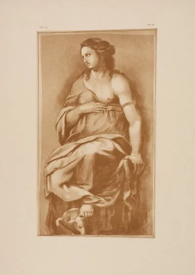 Drawing Of Woman In Drapery