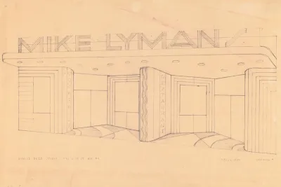 Drawings For Proposed Decorations Of Mike Lymans Restaurant 424 W Sixth St Los Angeles Ca Perspective Of Entrance