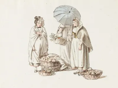 Drei Frauen Auf Dem Markt In Bern