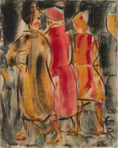Drei Frauen Auf Der Strase Three Women On The Street