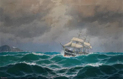 Dreimaster Auf Hoher See