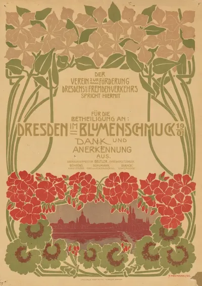 Dresden Im Blumenschmuck 1901 Dank Und Anerkennung