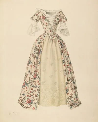 Dress With Quilted Petticoat