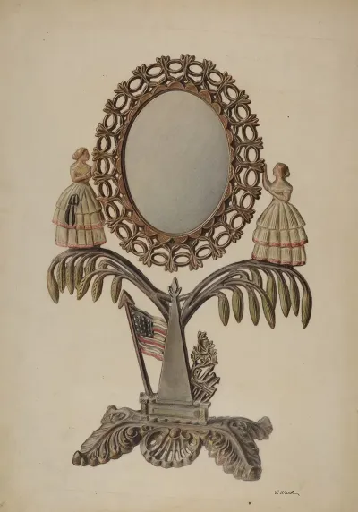 Dressing Mirror Cast Iron
