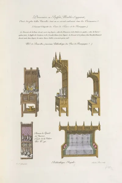Dressoirs Ou Buffets Meubles Dapparat Ornes Des Plus Belles Vaisselles Dont On Se Servait Seulement Dans Les Ceremonies