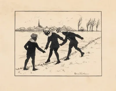 Drie Jongens Aan Een Waterkant