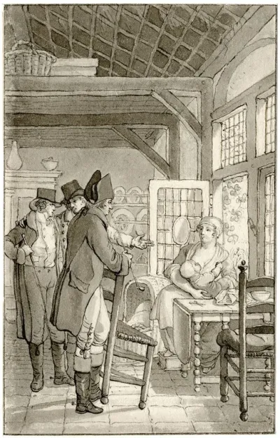 Drie Mannen Bij Een Zogende Vrouw Hebt Slechts Een