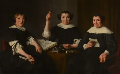 Drie Regentessen Van Het Proveniershuis Van Het Mannengasthuis Te Alkmaar