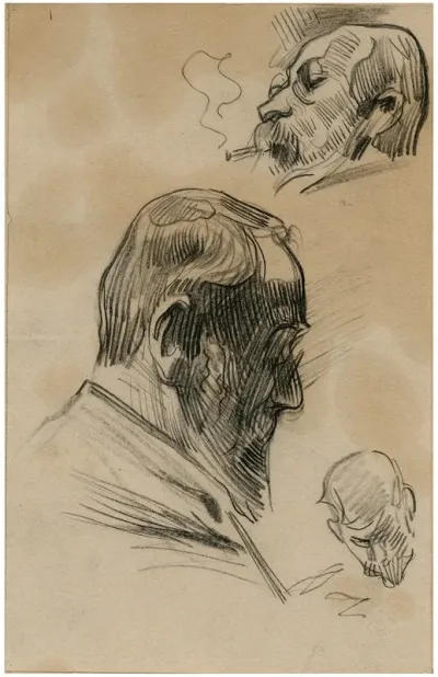 Drie Studies Van Dezelfde Kop