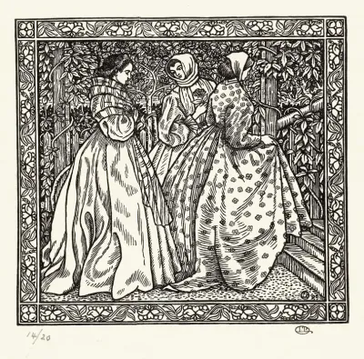 Drie Vrouwen In Een Tuin