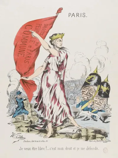 Droits Du Peuple De Paris Commune Je Veux Etre Libre Cest Mon Droit Et Je Me Defends