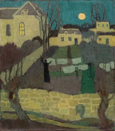 Drying The Linen Or Moonrise At The Priory