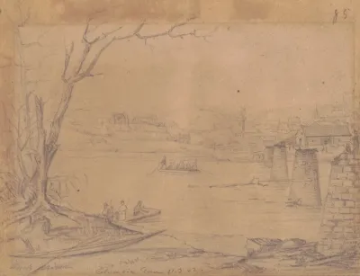 Duck River Bridge Columbia Tennessee March 21 1862