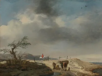 Dune Landscape With Figures
