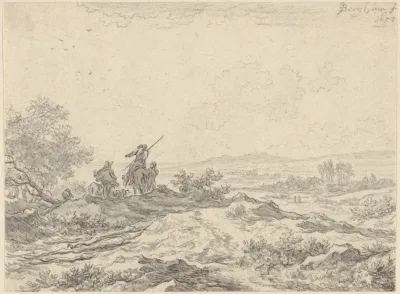 Dune Landscape With Shepherds